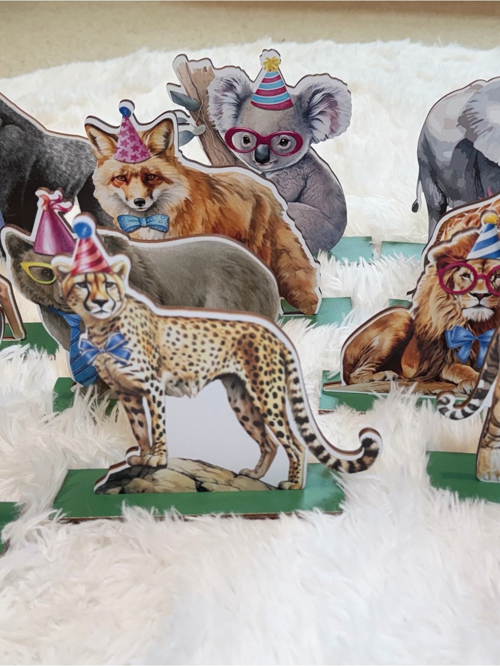 Woodland Animal Party Table Decorations - Multicolor